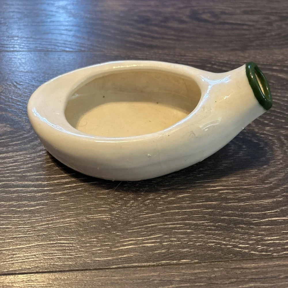 Vintage For Old Butts and Ashes Ashtray Bedpan Shaped 1950s 50s Occupied Japan